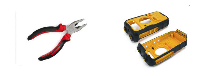 Plastic and metal overmolding products;