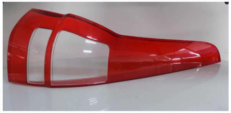 Car lamp lens clear color painting, PMMA lens painting, CNC lens prototype,