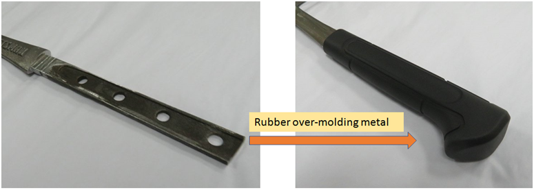 Rubber overmold metal; overmolding silicone;