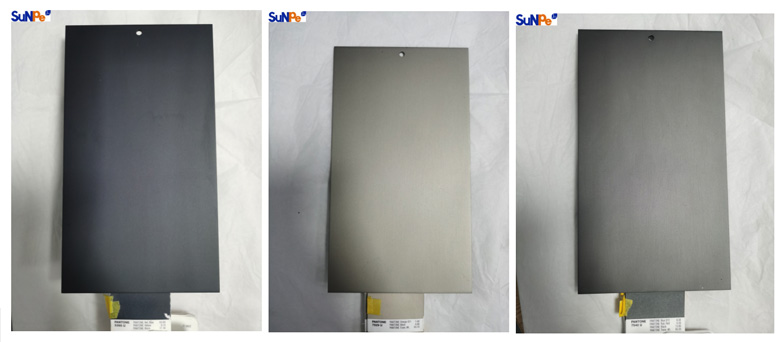 Surface finishing in different color