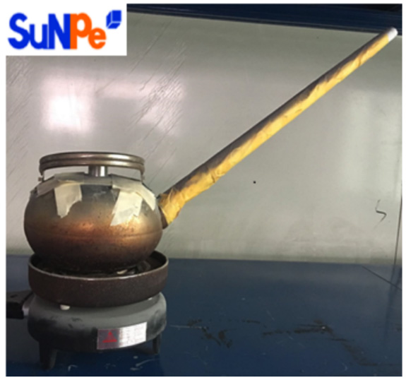 Electric stove used by SuNPe for vapor polishing