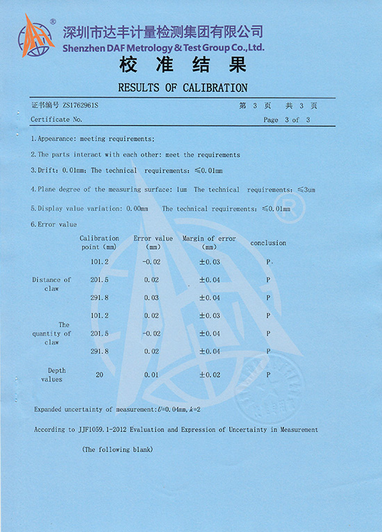 SuNPe Calibration Certificates